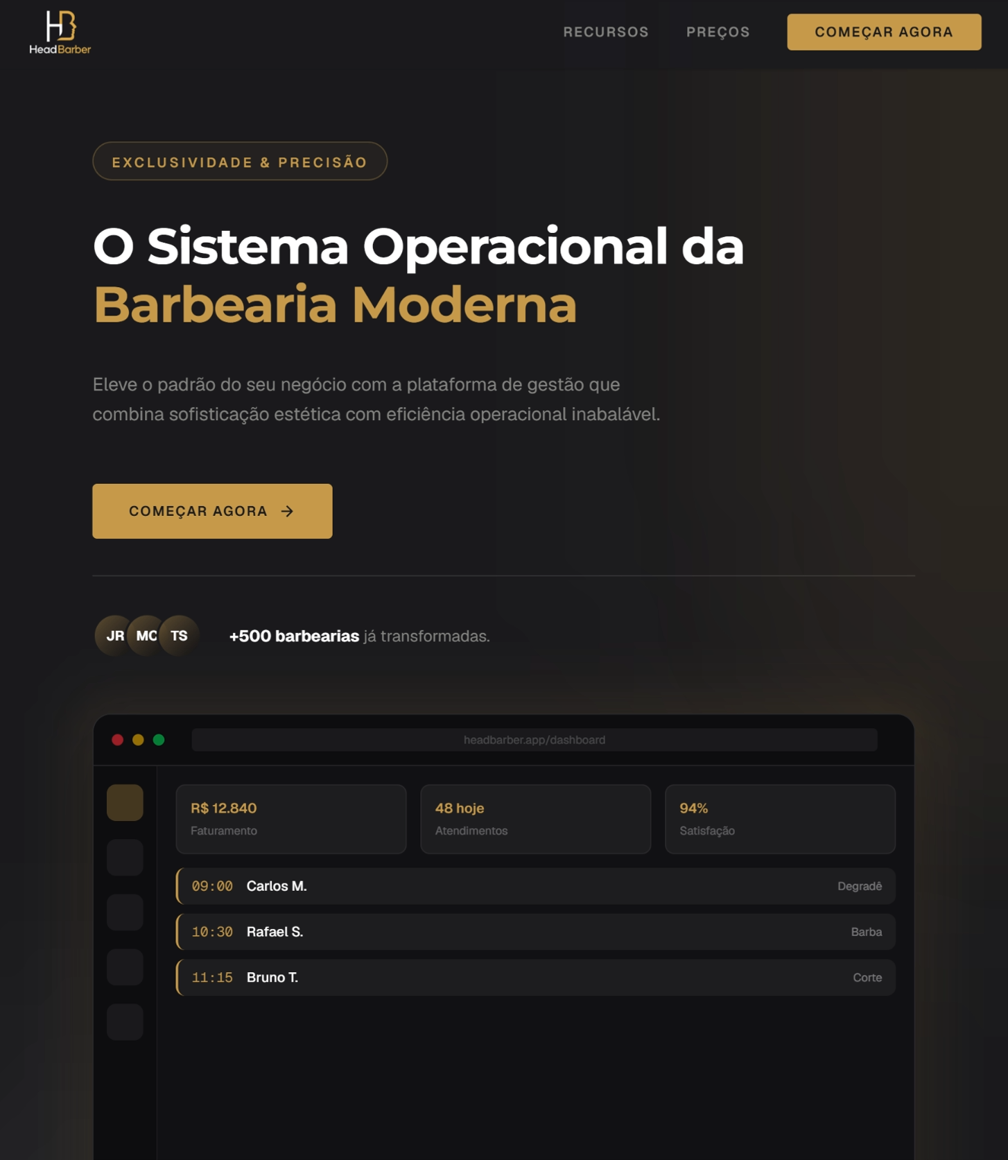 Apresentação pública do HeadBarber